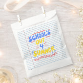 School Is Uit Losbladig Papier Bedankzakje (Geknipt)