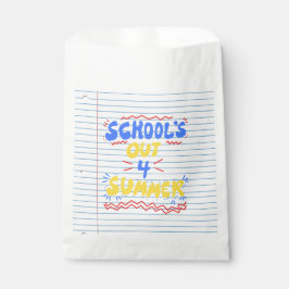 School Is Uit Losbladig Papier Bedankzakje