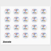 School Is Uit Losbladig Papier Ronde Sticker (Vel)