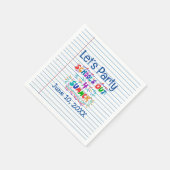 School Is Uit Losbladig Papier Servet (Hoek)