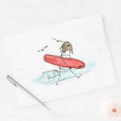 School is uit ovale sticker (Envelop)