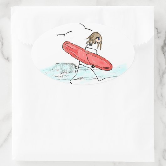 School is uit ovale sticker (Tas)