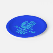 School is uit voor altijd 2024 papieren bordje (Gekanteld)