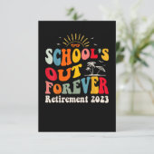 School is uit voor altijd gepensioneerde leraar Gr Kaart (Staand voorkant)