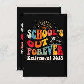 School is uit voor altijd gepensioneerde leraar Gr Kaart (Voorkant / Achterkant)