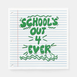 School is Uit voor Altijd Losbladig Papier Servet