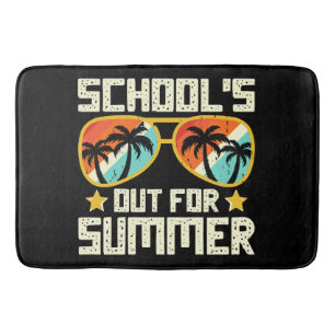 School is uit voor de zomer badmat