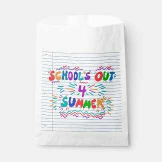 School is uit voor de zomer bedankzakje