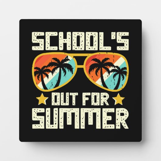 School is uit voor de zomer fotoplaat (Voorkant)
