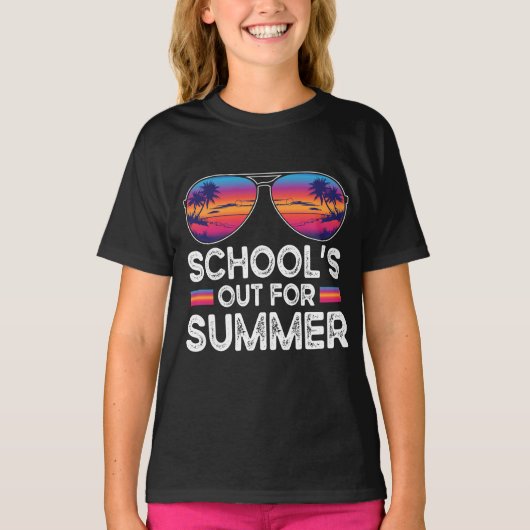 School is uit voor de zomer t-shirt (Voorkant)