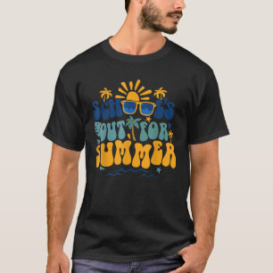 School is uit voor de zomer vakantie retro laatste t-shirt