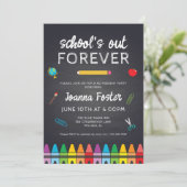 School is uit voor eeuwig leren Pensioen Party Kaart (Staand voorkant)