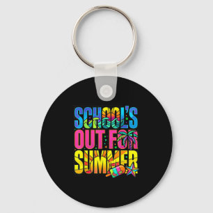 School is uit voor zomervakantie leraren studenten sleutelhanger