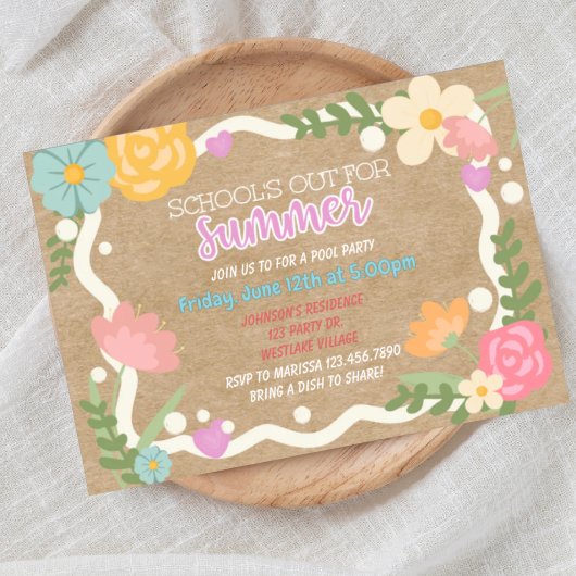 School is uit, Zomerfeest, Klasfeest, Kaart
