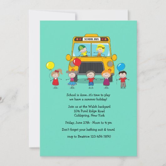 School is Uitnodiging (Voorkant)