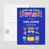 "School is vet, we gaan ervoor" motivatiecitaten Briefkaart (Voorkant / Achterkant)