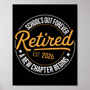 School is voor altijd met pensioen gestopt 2026 gr poster