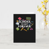 School is voor altijd uit - schoolpensioen kaart (Gele Bloem)