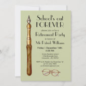 School is voor altijd voorbij Retro gedachtenis aa Kaart (Voorkant)