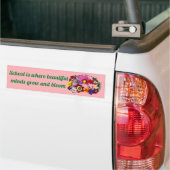 School is waar mooie geesten groeien en bloeien bumpersticker (Op Truck)