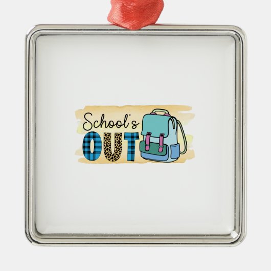 School is weg metalen ornament (Voorkant)