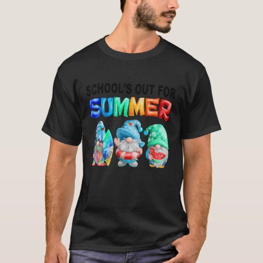 School is weg voor zomerbaanscholier t-shirt (Voorkant)
