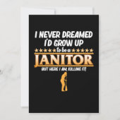 School Janitor Custodian Caretaker Apprecie Gr Bedankkaart (Voorkant)