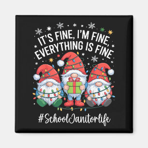 School Janitor Kabouter Alles Is Goed Leuk Kerst Magneet