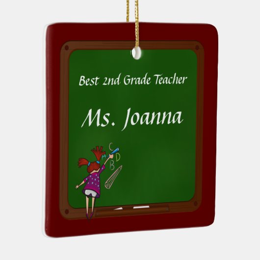 School Kalk Board Teacher's Keramisch Ornament (Rechts)