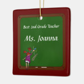 School Kalk Board Teacher's Keramisch Ornament (Links)