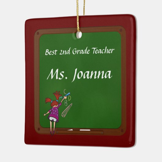 School Kalk Board Teacher's Keramisch Ornament (Links)