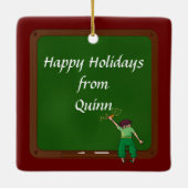 School Kalk Board Teacher's Keramisch Ornament (Achterkant)