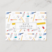 School Kantoor & Crafts Supplies Docent Tutor Visitekaartje (Voorkant)