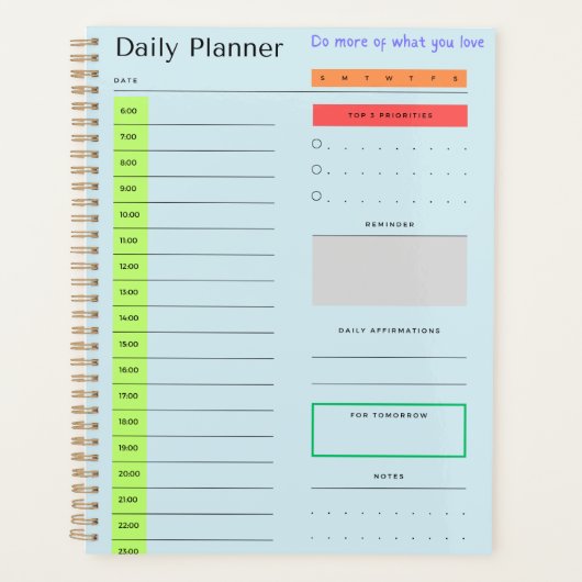 School & Kantoor Dagelijkse Planning Notitieboek (Voorkant)