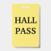 School Kantoor Hall Pass Badge (Achterkant)