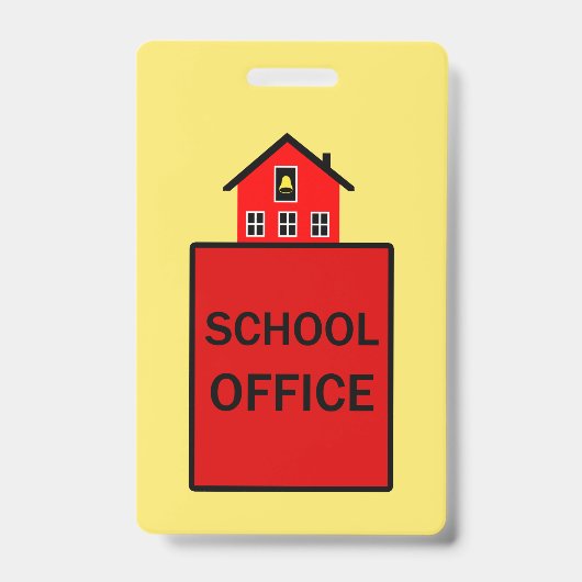School Kantoor Hall Pass Badge (Voorkant)