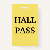 School Kantoor Hall Pass Badge (Achterkant)