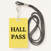 School Kantoor Hall Pass Badge (Achterkant met draagriem)