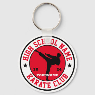 School Karate Club Martial Art Custom Color Sports Sleutelhanger