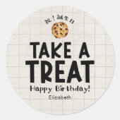 School Kids Birthday Treat Cookie Kraft Ronde Sticker (Voorkant)