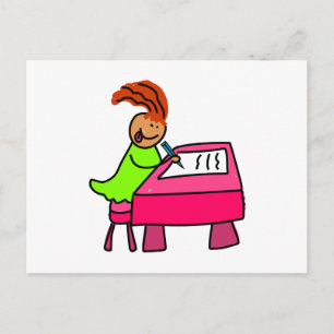 School-Kind Briefkaart