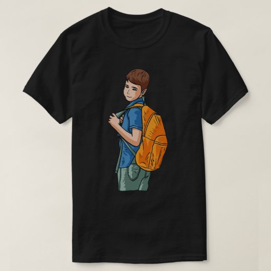 School Kind-rugzak T-shirt (Design voorkant)