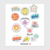 School kinder beloning Custom-Cut Vinyl Sticker (Vel)