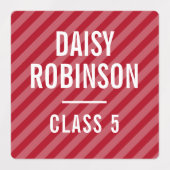 School Kinder Naam & Klasse Labels (Design 1)