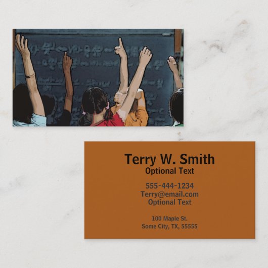 School Kinder Visitekaartjes (Voorkant / Achterkant)