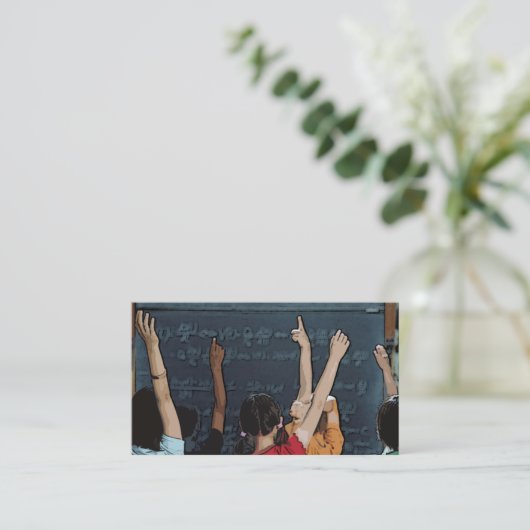 School Kinder Visitekaartjes (Staand voorkant)