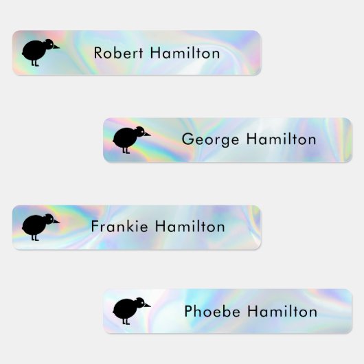 School Kinder Waterdichte Holografisch met Vogelmo Labels (Groep)