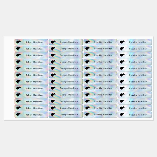 School Kinder Waterdichte Holografisch met Vogelmo Labels (Vel)