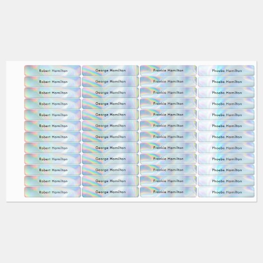 School Kinder waterdichte holografische naam Labels (Vel)