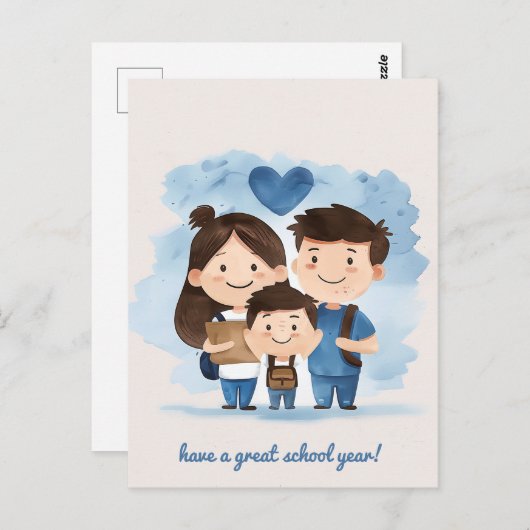 School-Kinderen Briefkaart (Voorkant / Achterkant)
